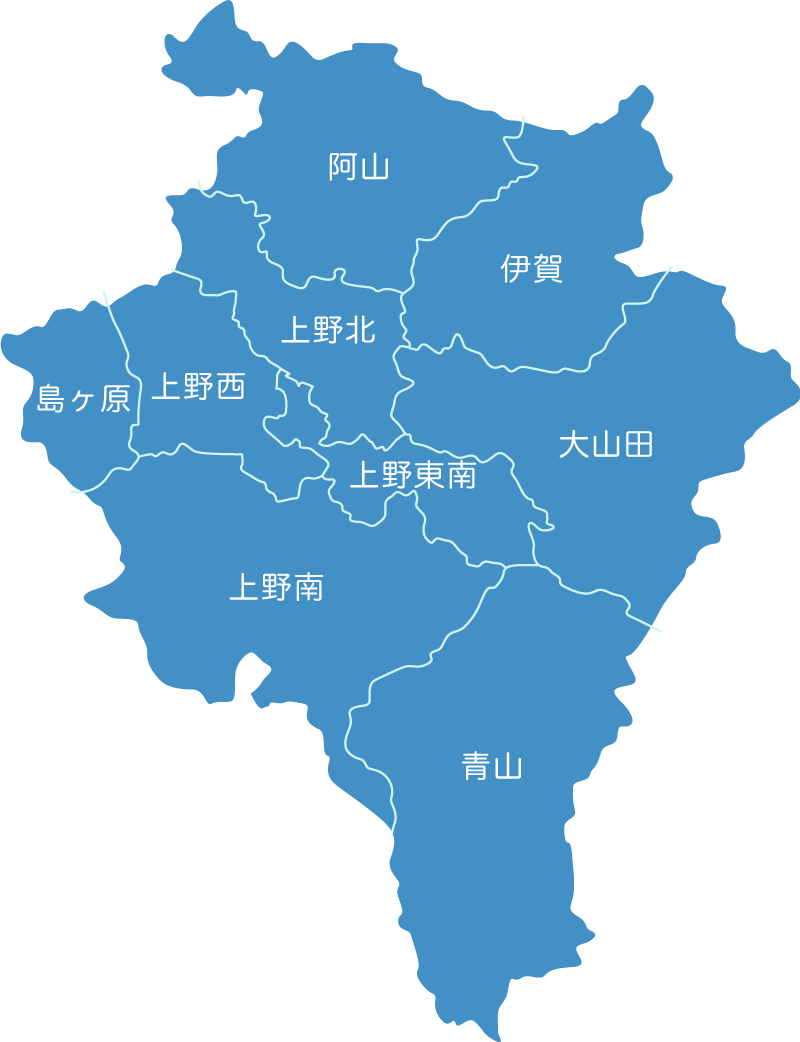 伊賀上野エリアマップ